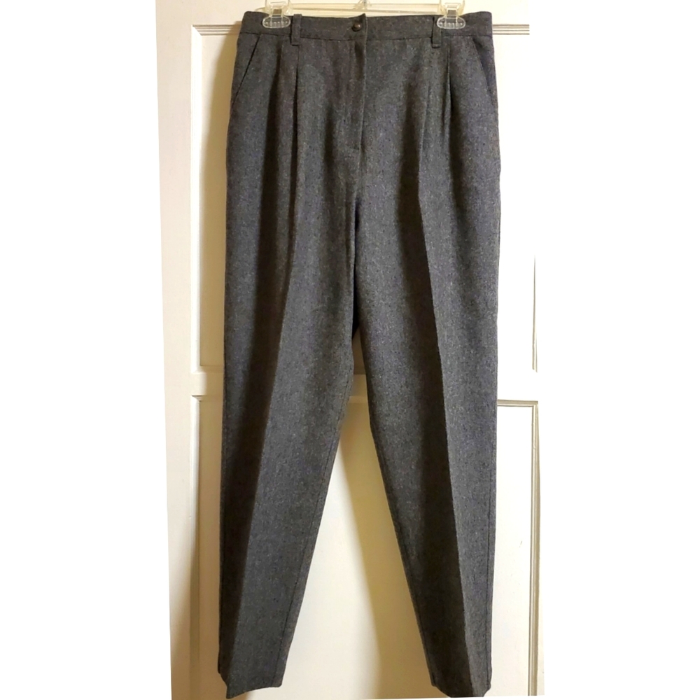 12P Vintage Grey Wool Blend Trouser Pants